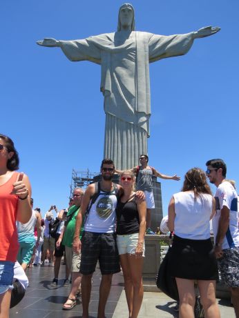 Us in front of Christ the Redeemer
